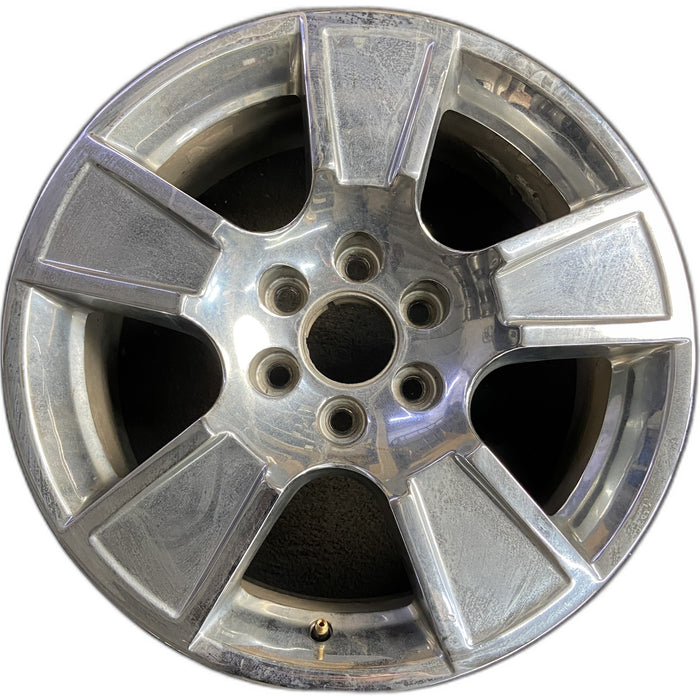 20" AVALANCHE 1500 07-11 20x8.5, 5 spoke, exposed lug nuts, raised edge spoke - Front View