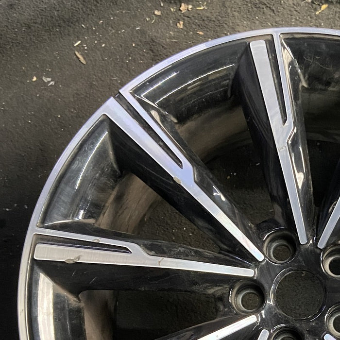 20" F TYPE 21-24 20x9 alloy 10 spoke machined face Original OEM Wheel Rim - Side Profile