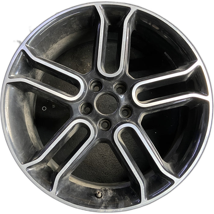 20" EDGE 13 20x8 , , black with machined edges Original OEM Wheel Rim - Front View