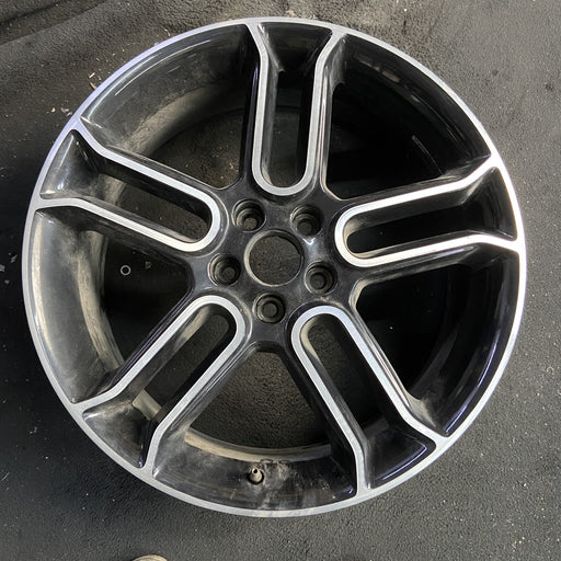 20" EDGE 13 20x8 , , black with machined edges Original OEM Wheel Rim - Angle View