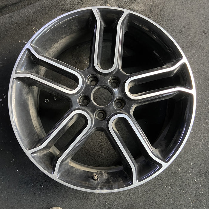 20" EDGE 13 20x8 , , black with machined edges Original OEM Wheel Rim - Angle View