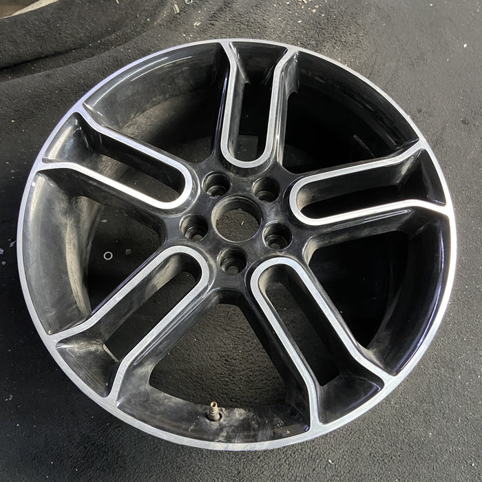 20" EDGE 13 20x8 , , black with machined edges Original OEM Wheel Rim - Side Profile