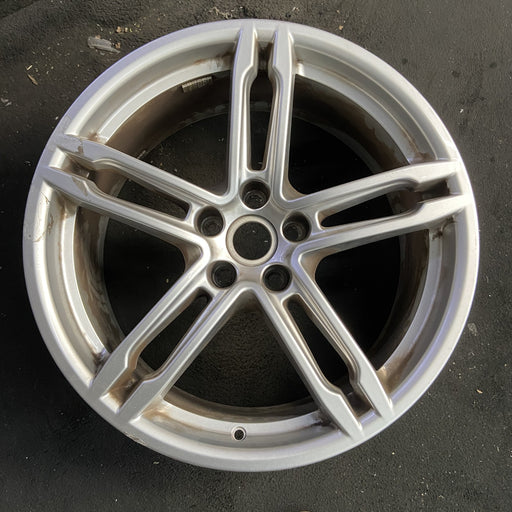 19" PORSCHE MACAN 19 19x8.5 , 5 double spoke Original OEM Wheel Rim - Angle View