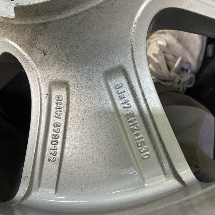 17" BMW 528i 11-16 17x8 , 5 spoke Original OEM Wheel Rim - Back View