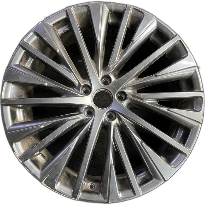 21" LEXUS RX350 23-25 21x8, 20 spoke, silver Original OEM Wheel Rim - Front View