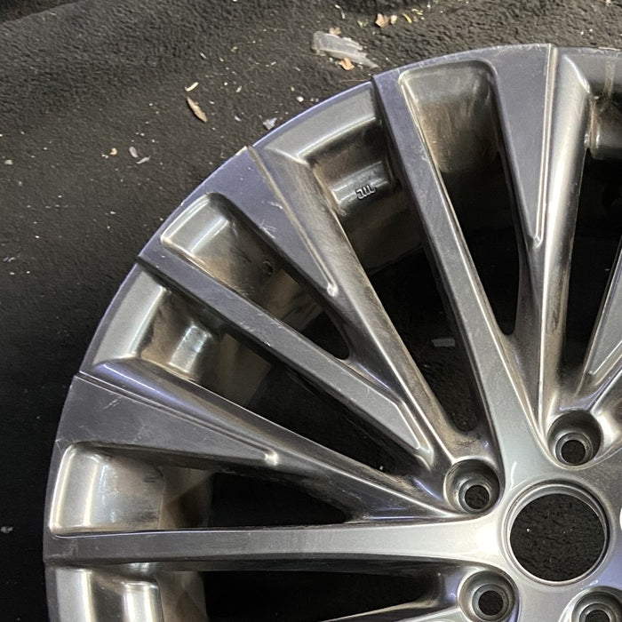 21" LEXUS RX350 23-25 21x8 20 spoke silver Original OEM Wheel Rim - Side Profile