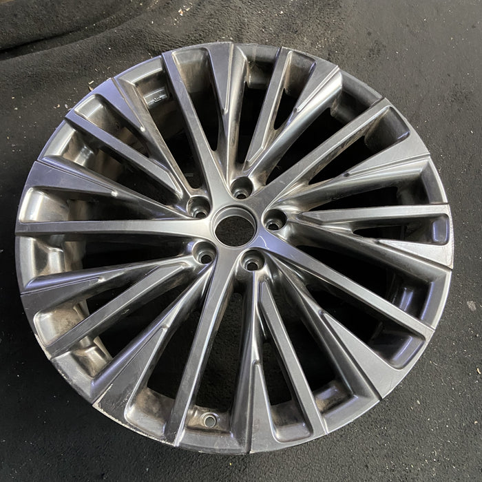 21" LEXUS RX350 23-25 21x8, 20 spoke, silver Original OEM Wheel Rim - Side Profile