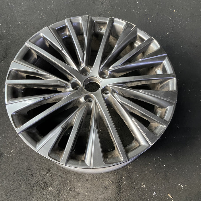 21" LEXUS RX350 23-25 21x8, 20 spoke, silver Original OEM Wheel Rim - Close-Up Detail