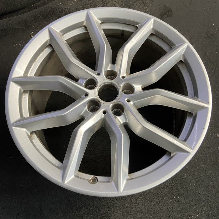 19" BMW X5 19-20 19x9, , , silver Original OEM Wheel Rim - Side Profile