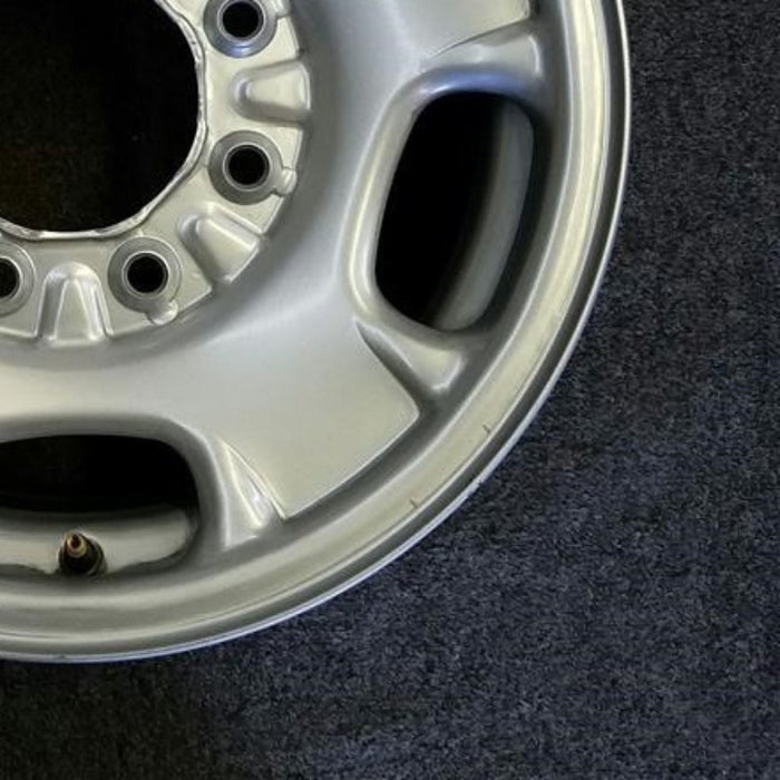 17" SIERRA 2500 PICKUP 11-14 17x7.5, steel, silver, opt NZ4 Original OEM Wheel - Back View