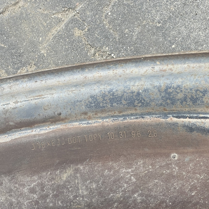 16" RAV4 96-97 16x6 Original OEM Wheel Rim - Back View