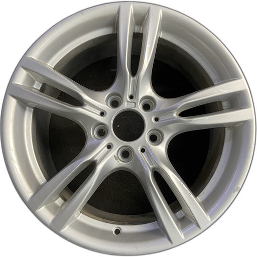 18" BMW 320i 12-13 , 18x8.5 , , double spoke Original OEM Wheel Rim - Front View