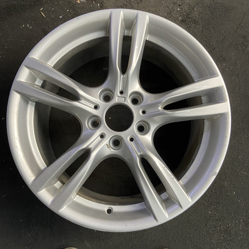 18" BMW 320i 12-13 , 18x8.5 , , double spoke Original OEM Wheel Rim - Angle View