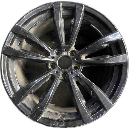 20" BMW X5 14-18 20x11 , 5 spoke, V spoke, flat spoke, black Original OEM Wheel - Front View