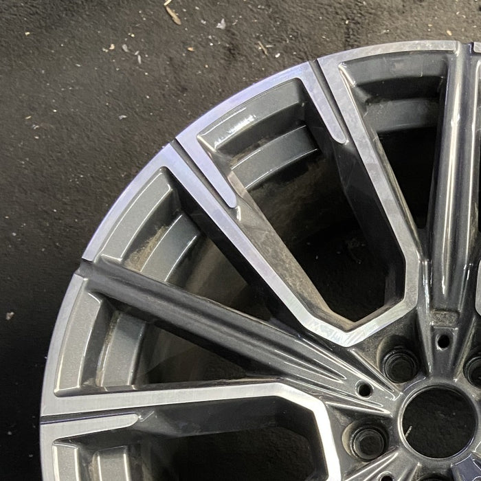 20" BMW 740i 21-22 20x10 star design dark gray orbit gray Original OEM Wheel Rim - Side Profile
