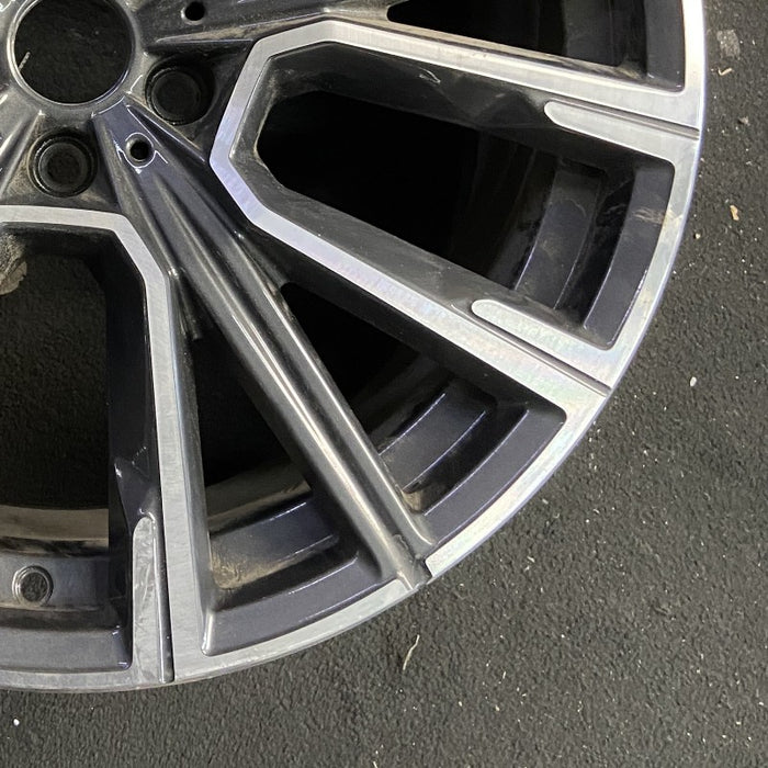 20" BMW 740i 21-22 20x10 star design dark gray orbit gray Original OEM Wheel Rim - Back View