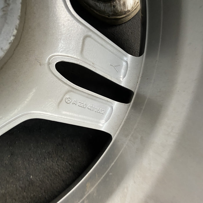 18" MERCEDES CL-CLASS 03-05 215 Type; CL55, 18x9 Original OEM Wheel Rim - Back View