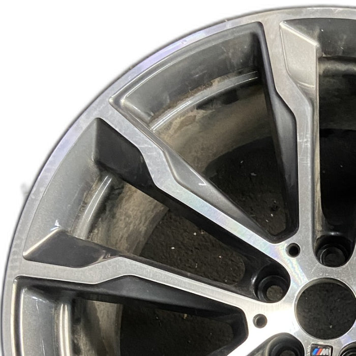 20" BMW X3 18-20 20x9.5 alloy rear 5 spoke Y spoke design Original OEM Wheel Rim - Angle View
