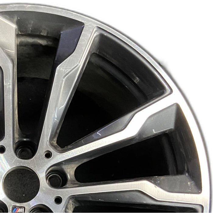 20" BMW X3 18-20 20x9.5 alloy rear 5 spoke Y spoke design Original OEM Wheel Rim - Side Profile