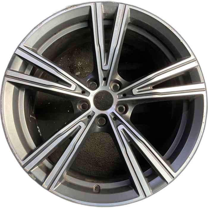 19" BMW 330e 21-24 19x8, , V spoke Original OEM Wheel Rim - Front View