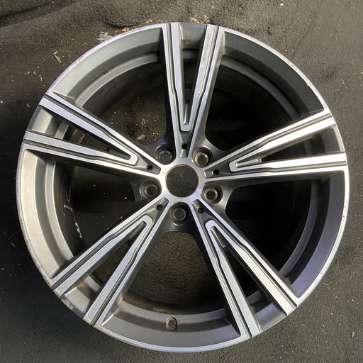 19" BMW 330e 21-24 19x8, , V spoke Original OEM Wheel Rim - Angle View