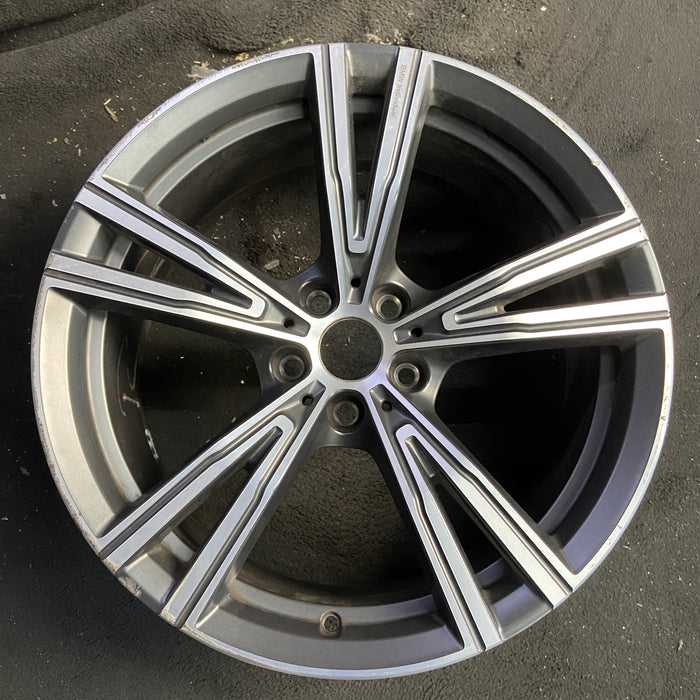 19" BMW 330e 21-24 19x8, , V spoke Original OEM Wheel Rim - Angle View