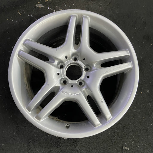 18" MERCEDES CL-CLASS 03-05 215 Type; CL55, 18x8.5 Original OEM Wheel Rim - Angle View
