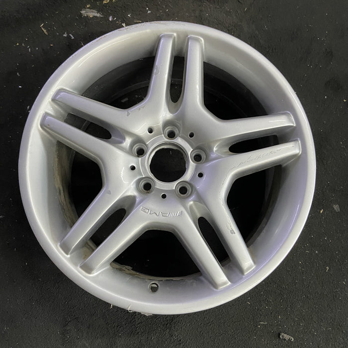 18" MERCEDES CL-CLASS 03-05 215 Type; CL55, 18x8.5 Original OEM Wheel Rim - Angle View