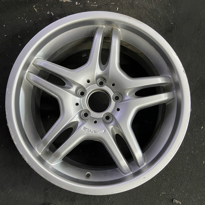 18" MERCEDES C-CLASS 06 203 Type; C55 , 18x8.5 Original OEM Wheel Rim - Angle View