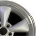 17" MUSTANG 05 17x8 cast aluminum funnel 5 spoke sparkle silver Original OEM - Side Profile