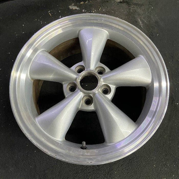 17" MUSTANG 05 17x8 cast aluminum funnel 5 spoke sparkle silver Original OEM - View 7