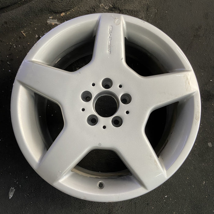 18" MERCEDES CL-CLASS 03-04 215 Type; CL500, 18x9 Original OEM Wheel Rim - Angle View