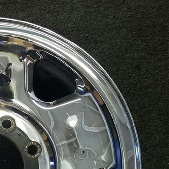 17" FORD F250SD PICKUP 05-07 17x7.5 , 5 spoke, steel, chrome clad Original OEM - Close-Up Detail