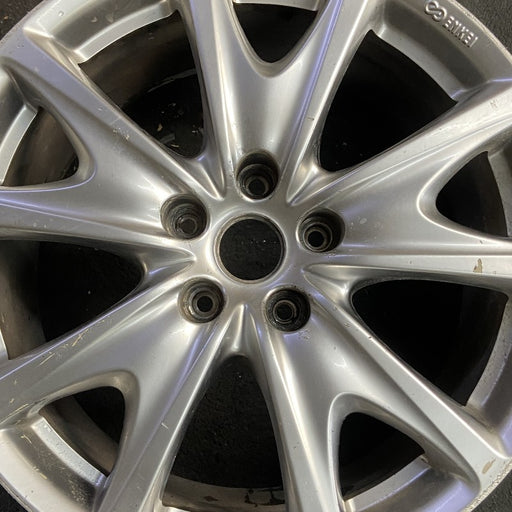 18" INFINITI G25 11-12 18x8.5 alloy rear 5 V spoke design Sdn Original OEM - Angle View