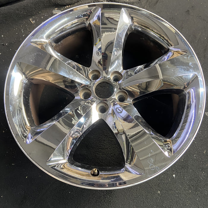20" CHALLENGER 11-12 20x8, , chrome clad, lug nut centered between spokes - Side Profile