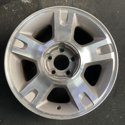 16" EXPLORER 01 2 Dr , 16x7, aluminum, 5 straight spokes Original OEM Wheel Rim - Angle View