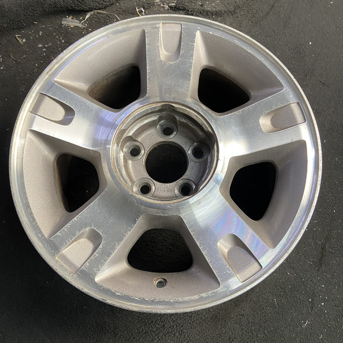 16" EXPLORER 01 2 Dr , 16x7, aluminum, 5 straight spokes Original OEM Wheel Rim - Side Profile