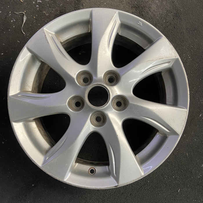 16" MAZDA 3 10-11 16x6.5, alloy, Original OEM Wheel Rim - Angle View