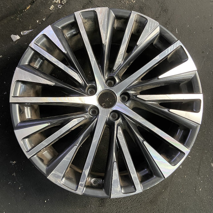 21" LEXUS RX350 23-25 21x8 20 spoke machined black Original OEM Wheel Rim - Front View