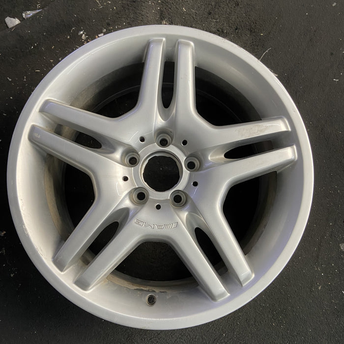 18" MERCEDES CL-CLASS 03-05 215 Type; CL55, 18x9 Original OEM Wheel Rim - Angle View