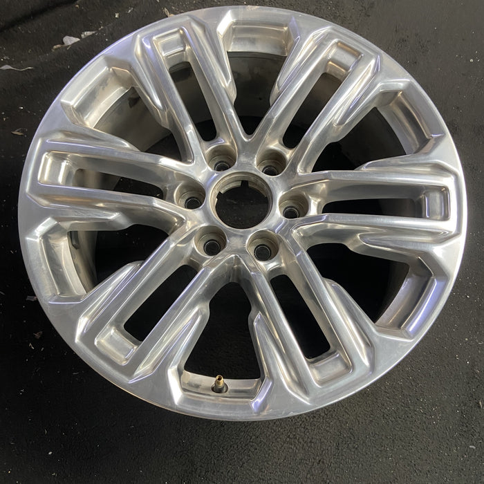 20" YUKON 21 20x9, , polished, opt NZG Original OEM Wheel Rim - Side Profile