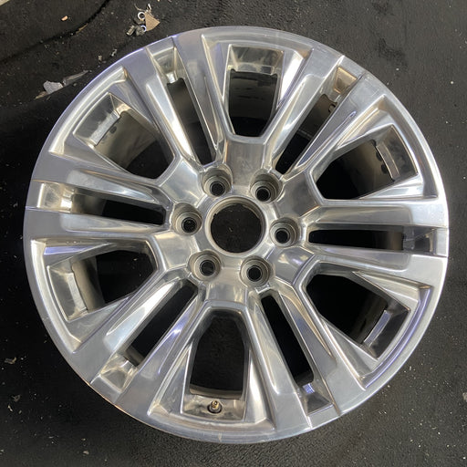 20" SIERRA 1500 PICKUP 19 , 20x9, 12 spoke, V spoke, opt RTL Original OEM Wheel - Angle View