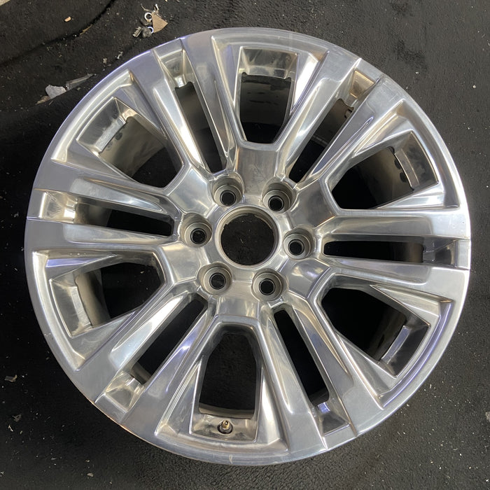 20" SIERRA 1500 PICKUP 19 , 20x9, 12 spoke, V spoke, opt RTL Original OEM Wheel - Angle View