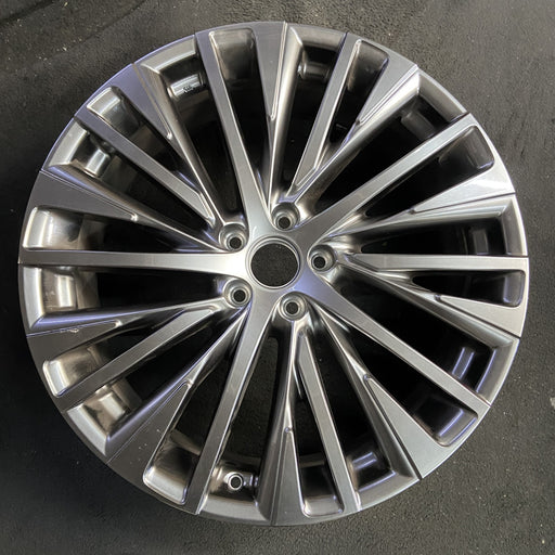 21" LEXUS RX350 23-25 21x8, 20 spoke, silver Original OEM Wheel Rim - Angle View