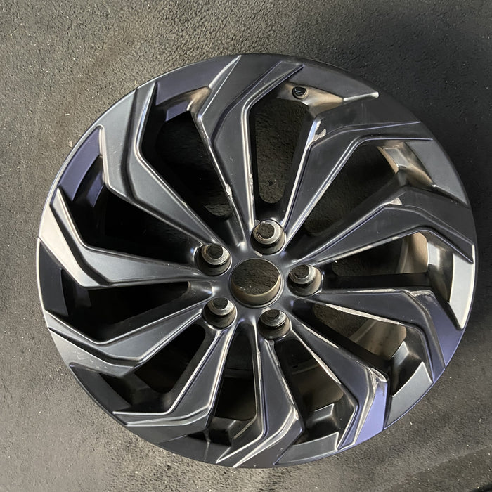 18" UX200 20-23 18x7 , 10 spoke, machined black Original OEM Wheel Rim - Side Profile