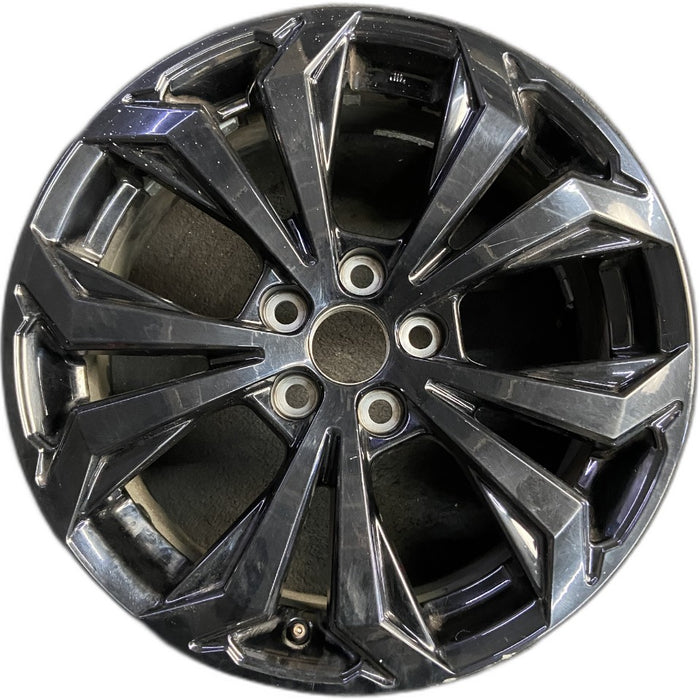 18" RAV4 22 18x7 alloy 5 spoke split spoke black Original OEM Wheel Rim - Front View
