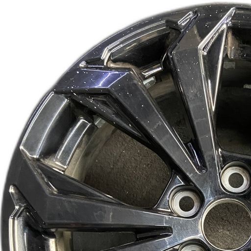 18" RAV4 22 18x7 alloy 5 spoke split spoke black Original OEM Wheel Rim - Angle View