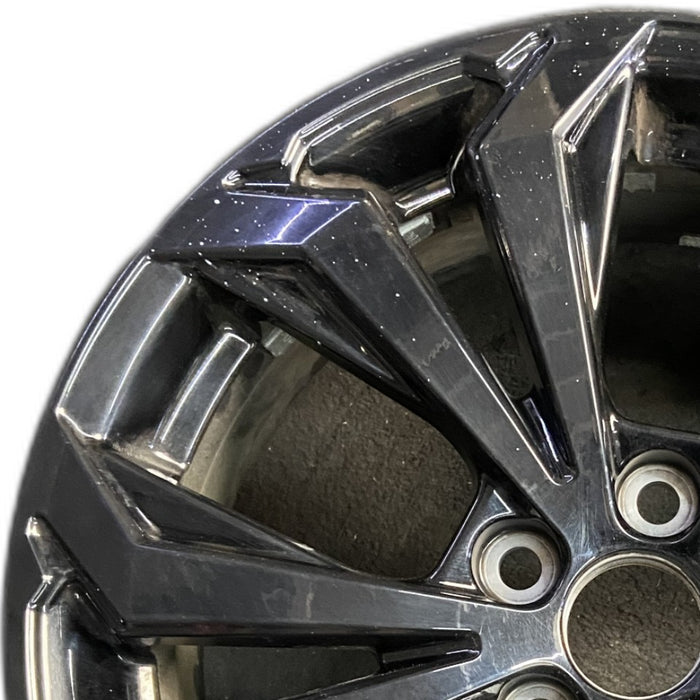 18" RAV4 22 18x7 alloy 5 spoke split spoke black Original OEM Wheel Rim - Angle View
