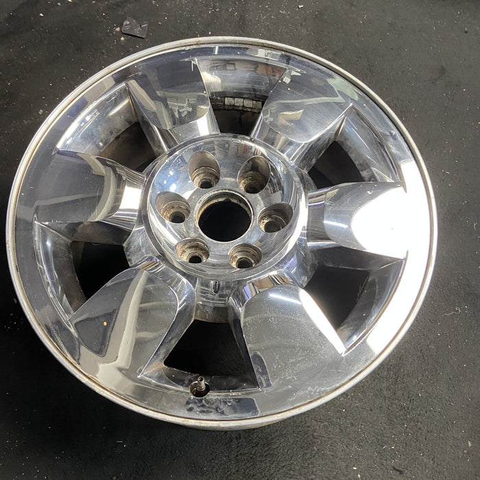 20" SIERRA 1500 PICKUP 09-11 20x8.5, 6 spoke, chrome, flat faced spoke, - Side Profile