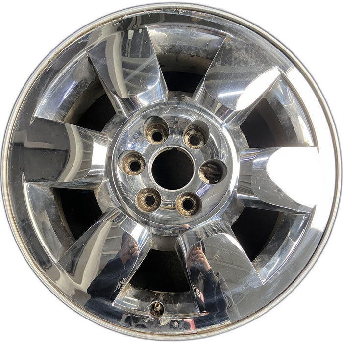 20" SIERRA 1500 PICKUP 09-11 20x8.5, 6 spoke, chrome, flat faced spoke, - Front View